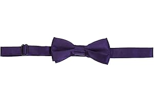 THE TIE COMPANY The Tie Co™ Children's Pre-tied & Adjustable Satin Solid Colour Classic Plain Bow Tie Kids