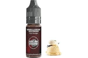 GALAXEJUICE Vanilla Bean Ice Cream Flavouring - High Strength Food Flavoring - 230+ Flavours -10ml Bottle.