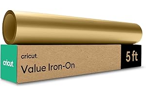 Cricut | Vinilo Termoadhesivo Value | Dorado | 1 Rollo de 30.4cm x 1.5m