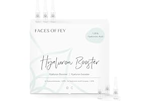 ‎FACES OF FEY Hyaluron Booster FACES OF FEY - Derma roller Ampullen – 1,25% Hyaluronsäure - 4Fach Hyaluron-Booster– 30 Premium Glasampullen