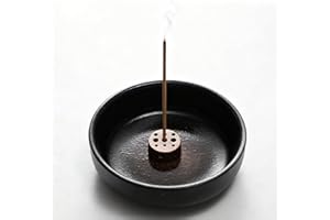 Urban Nest Portaincenso in Ceramica – Bruciatore di Incenso Artigianale per Bastoncini e Coni (Smalto Colorato, 9×9×2 cm)