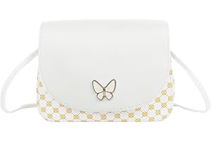 Jiusely Small Cross Body Bag for Girls, Shoulder Handbag with Butterfly Buckle, PU Leather Messenger Bags, Cute Shell Bag Purse Gifts for Teens Girls