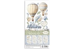 Stamperia - Paper Cut Outs for Scrapbooking, Albums, Card Making, Bullet Journalling and More, Acid Free, Double Sided, 4 Sheets, Perfect for Hobbies, Crafts, and Gifting (Timeless)