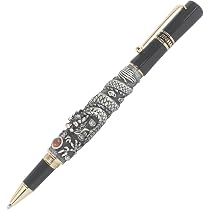 Gullor Tintenroller Jinhao Chinese Dragon – Antik Grau-silber, Schweres Design, Perfekt Als Geschenk