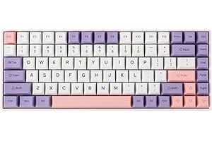 EPOMAKER EP84 Plus 75% Hot-Swap Teclado mecánico para Juegos con Software programable, Tres Modos (2,4 GHz/BT 5.0/USB-C Wired), RGB, NKRO, PBT Teclas para Mac/Win/Gamers (Flamenco)