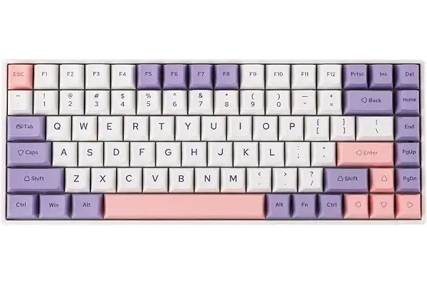 EPOMAKER EP84 Plus 75% Hot-Swap Teclado mecánico para Juegos con Software programable, Tres Modos (2,4 GHz/BT 5.0/USB-C Wired), RGB, NKRO, PBT Teclas para Mac/Win/Gamers (Flamenco)