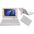 Acm USB Keyboard Case Compatible with Samsung Galaxy J Max Tab Tablet Cover Stand Study Gaming Direct Plug & Play - White