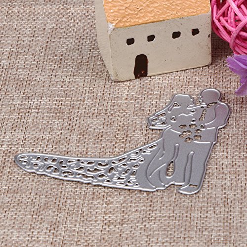 Amazingdeal365 Hochzeit Metall Form Schablonen Schneiden DIY Dekor Sammelalbum Karten Buchzeichen Lesezeichen als Geschenk für Freunde Geburtstag Kinder,Kindergarten Hobby Schule Handarbeit Unterricht usw. Ein tolles Geschenk! - 2