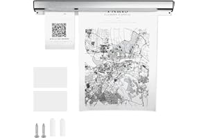 Favengo Bonhalter Gastronomie Bonschiene Selbstklebend 40CM Gastronomie Bestellhalter Bon Klemmleiste Aluminium Notizleiste Sicher Halterungssystem,Mit Schraub Oder Klebeb Für Küche Ticket