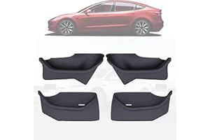 TOPABYTE 4 Stück Tür Seiten Aufbewahrungsbox für Tesla Model 3 Highland 2025 2024 Komplett verpackt Tür Organizer Ablage vorne und hinten Türschlitztaschen Türschutz Zubehör