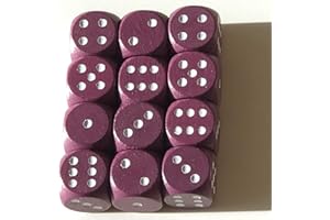 Spieltz Dadi viola in legno per giochi da tavolo, 16 mm, W6/D6 Made in Germany, prodotto in Germania, (accessori per giochi da tavolo, 12 cubi, viola con occhi bianchi)