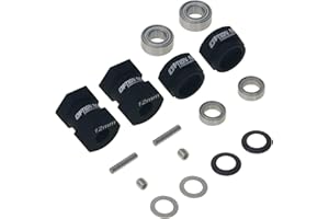 HobbyMarking Aluminum 12mm Tire HEX Adapter Locking Hub for 1/10 Tamiya Grasshopper/Hornet/Frog/Wild One/Grasshopper 2 RC Car Parts