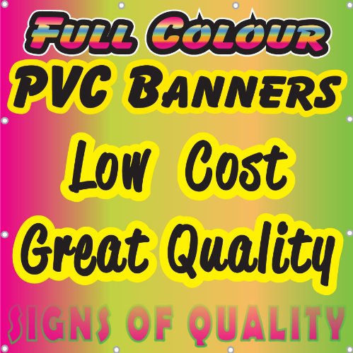 PVC Banner 4ft x 2ft - Printed Outdoor Vinyl Sign for Business Parties Birthdays PVC Banner 4ft x 2ft - Printed Outdoor Vinyl Sign for Business Parties Birthdays