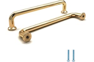 SYZOW 6 Stück Möbelgriffe Gold 192mm Lochabstand Schubladen Griffe für Küchenschränke Gold Schrankgriffe Schubladengriffe Türgriffe für Küchenschränke