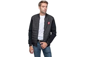 Rolling Stones The Quilted Jacke Classic Tongue Band Logo Offizielles Schwarz Unisex