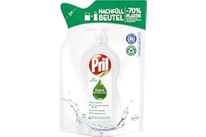 Pril Stark & Natürlich Geschirrspülmittel ohne Duftstoffe 420 ml, Spülmittel sensitiv mit hoher Fettlösekraft, Spülmittel Nachfüllbeutel, Blauer Engel-zertifiziert