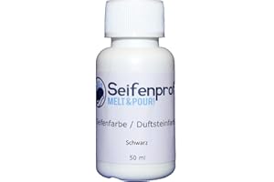 ‎SEIFENPROFIS Seifenprofis 50 ml Seifenfarbe (Schwarz) Badebomben 100% vegan biologisch Farbe zur Seifenherstellung Normal- oder Pigmentbasis