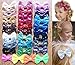 PrettyBoutique 4 Inches Girls Sequin Glitter Sparkle Hair Bow Clip Accessories (Gold)