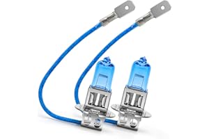 ‎RUIANDSION Ruiandsion 2pcs H3 Halogen Headlight Bulb Fog Light 100W 24V Xenon White 6000K 64151 12336 Bulbs