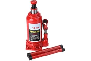 SUDEG Hydraulischer Wagenheber,10T Hydraulischer Flaschen-Wagenheber,Stempelwagenheber/Kompakt-Wagenheber für PKW SUV