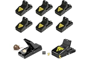 Onvavient Rattenfallen Schlagfallen, 6 Stück Rattenfalle Mausefalle Wiederverwendbar Profi Mouse Trap Schlagfalle für Haus Küche Garten - 10.5 * 6.5 * 5cm