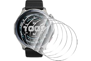 Natbok 5 sztuk szkła hartowanego do Amazfit Balance 2 Smart 47 mm folia ochronna o przekątnej 1,5", odporna na zarysowania, twardość 9H, 0,33 mm, przezroczysta, bez pęcherzyków, folia zapobiegająca