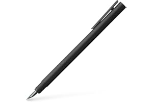 Faber-Castell 342302 - Penna stilografica Neo Slim in metallo, larghezza pennino EF, nero