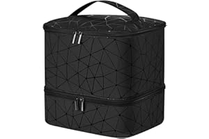 FURTRYVL Organisateurs de Vernis à Ongles, Sac Organisateur de Vernis à Ongles, étui de Transport Double Couche pour Vernis à Ongles, Sac de Rangement pour 30 Bouteilles (15 ML)