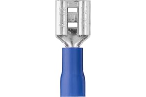 Debflex - 711043 Connecteur electrique - Sachet De 10 Clips Fem Pre-Isolee Bleu Dim6 - 3X0 - 8mm