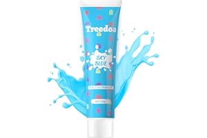 TREEDOA Food Colouring Gel Tube,Highly Concentrated Professional-Grade Gel,Edible Ingredients,Easy to Use,Vibrant Colour Food Dye for Cake Decorating,Baking,Easter Egg,Icing,Fondant,Cookies,Slime-Sky Blue 20g