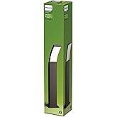 Philips Splay Sockelleuchten für den Außenbereich, 12 W, 2700 K, warmweiß, wasserfest, anthrazit, IP44 wetterfest