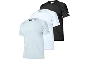 Boyzn 1 or 3er Pack UV Shirt Herren Schwimmshirt UPF 50+ UV Schutz T-Shirt Atmungsaktiv Schnelltrocknend Funktionsshirt Herren Kurzarm Rashguard Badeshirt Wandershirt Surf Sport Shirt für Schwimmen