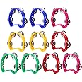 HEALLILY 10pcs Orff Tambourines Party Music Toys Hand Shaking Bells Kids Handbells