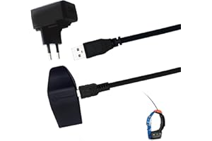PLOUGHNAVI Câble de Chargement et de Synchronisation pour Collier de Dressage Garmin - Compatible avec GarminT5, GarminTT15, GarminTT10 - Clip USB de Remplacement