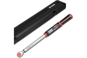 VANPO Chiave Dinamometrica Digitale 10-200Nm, Precisione ±2%, 1/2 Inch Chiave Dinamometrica Manutenzione con Memoria Preimpostata Buzzer e Indicatore LED per Auto e Moto