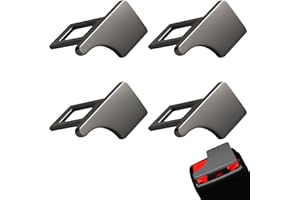 badaren Boucle de Ceinture de Sécurité Universelle, 4 Pièces Boucle Ceinture Voiture, Clips de Ceinture de Sécurité, Accessoires de Voiture pour Voitures, Camions, Camionnettes (Gris)