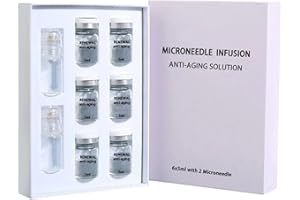 AOSRIOYLT Sistema Viso Micro Infusion, Set Di Siero per Microaghi All'acido Ialuronico, Kit per Microaghi Con Siero per Una Pelle Luminosa, Riduce Le Rughe, Ringiovanisce La Pelle, Migliora L'elasticità(2+6)
