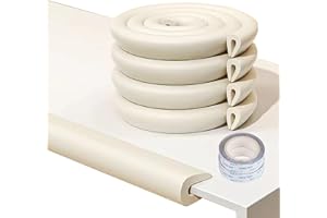 FOZOBAIY 4 M U-förmiger Kantenschutz für Couchtische aus Glas, Babysicherer Sicherheits-Stoßstangenschutz aus Schaumstoff, Eckenschutz für Kinder, geeignet für Möbel, Schreibtische, Arbeitsplatten (Weiß)