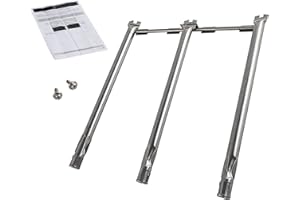 WELL GRILL 69787 Bruciatore a gas in acciaio inox per Weber Spirit I & II serie 300, Spirit E310 E320 E330 S310 S320 S330 con pulsanti anteriori, 45,3 cm tubo bruciatore pezzi di ricambio