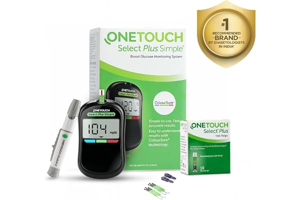 OneTouch Select Plus Simple Blood Glucose Monitoring System | Simple to Use Machine | Proven Accuracy – ISO Certified Global
