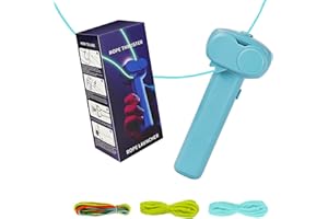 NOAYA Electric String Rope Launcher Toy - Fidget String Launcher Toys for Kids, Cool Lasso Loop Stuff for Boys, Cool String Launcher Toy, Glow In the Dark Rope Toy for Adults Boys Girls, Blue