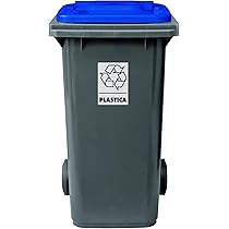 Bidone Per Raccolta Differenziata Mobil Plastic 120L - Grigio Verde, Carrellato, UNI EN 840 - Foto 5