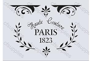 CFSUPPLIES A5 Stencil Shabby Chic, French, Furniture, Fabric, Glass, reusable Mylar (106)