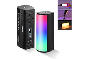 NEEWER Basic Magnetischer Handheld Leuchtstab, 360° Voll RGB Mini Video Lightstick mit 2500mAh Akku, 2500K–8500K dimmbare Kamera LED Stableuchte für Fotografie, TikTok, YouTube, Vlog, TL96RGB