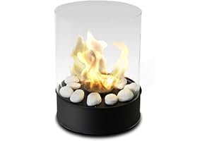 Chimenea de Mesa de bioetanol - Combustión más Largo 5h - Calentador de 3kW - Interior/Exterior - Regalos de la casa y del jardín – Chantico Glassfire - Planika