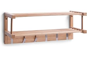 Zeller Vägggarderob 60 x 24 x 24 cm, bambu