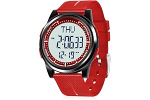 WIFORT Digital Herren Damen Uhren 5 ATM Wasserdicht Sport Armbanduhr mit Wecker Stoppuhr Countdown Duale Zeitzone, Ultradünn Weitwinkel Anzeige Digitaluhr für Jungen Mädchen