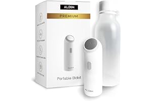 ALDIM Premium Portable Bidet for Travel, USB-C Rechargeable Shattaf | Four Spray Modes With Adjustable Pressure, IPX7 Waterproof, 350 ml Water Bottle And Carry Case For Travel