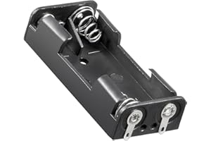 ACCUCELL Support de piles pour 2 piles AAA Micro LR03 - Dimensions : 53 x 24,5 x 13 mm - Avec cosses à souder en forme de U