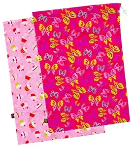 KushiesOn The Go 2-Pack Wet Bag, Large, Girl Prints
